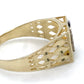 10K White & Yellow Gold Gentleman's "G" Ring; 2.7DWT: Size 14