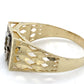 10K White & Yellow Gold Gentleman's "G" Ring; 2.7DWT: Size 14