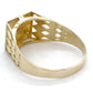 10K White & Yellow Gold Gentleman's "G" Ring; 2.7DWT: Size 14