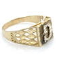 10K White & Yellow Gold Gentleman's "G" Ring; 2.7DWT: Size 14