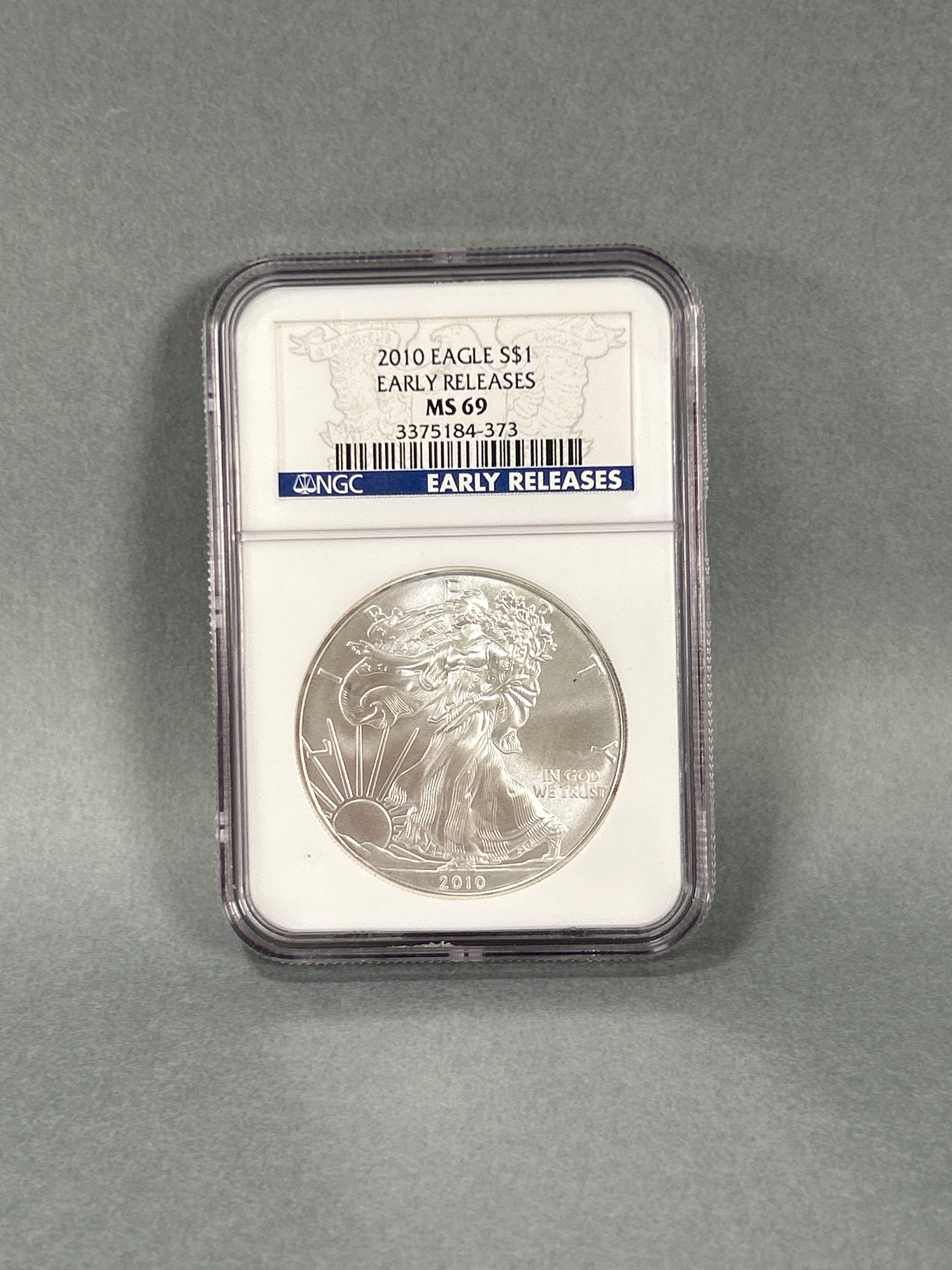 NGC Graded 2010 $1 Silver Eagle MS 69