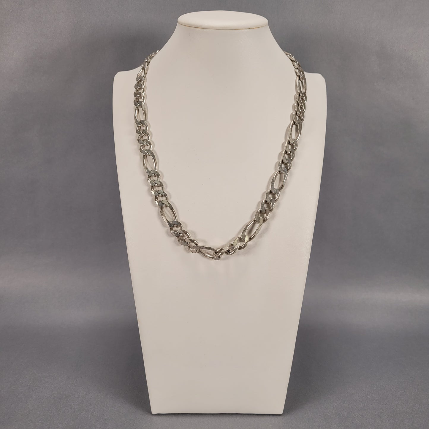22" Sterling Silver Figaro Link Chain 94.3g