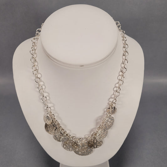 16" 925 Sterling Silver Circles Chain; 27.5g