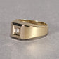 Men's 14k Gold Ring With 1 Diamond 6.3g