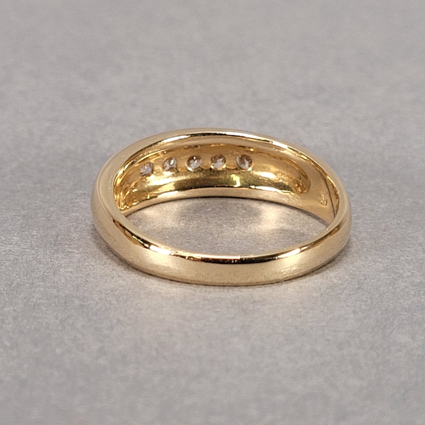 Men's 14k Yellow Gold Ring With Diamonds 7g