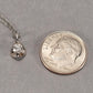 19" 14k White Gold Necklace & 14k White Gold Diamond Charm 1g