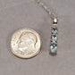 18" 10k White Gold Chain & 10k White Gold Pendant With Diamond and Blue Topaz Stones 2.1g