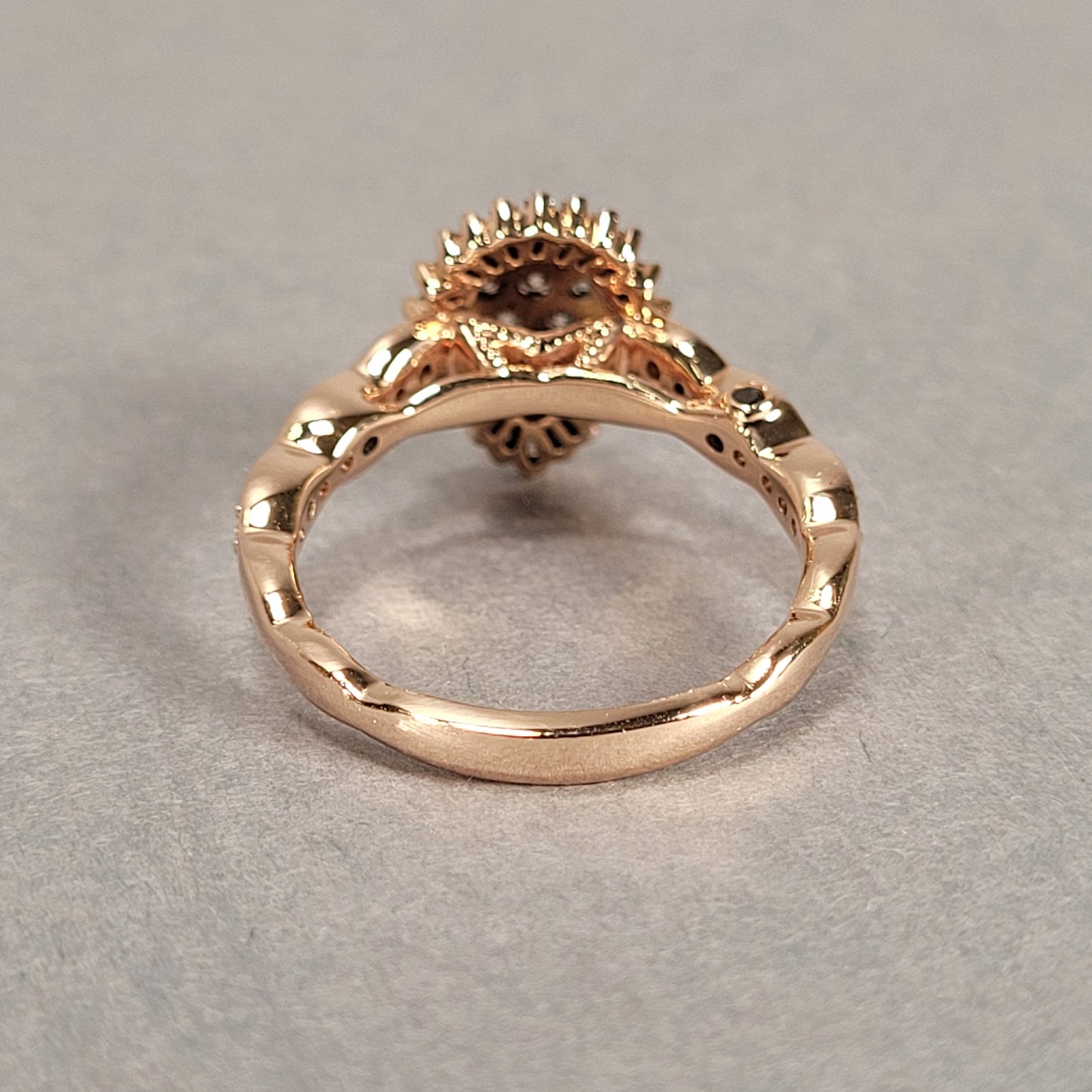 14k Rose Gold & Diamond Ring 5.6g