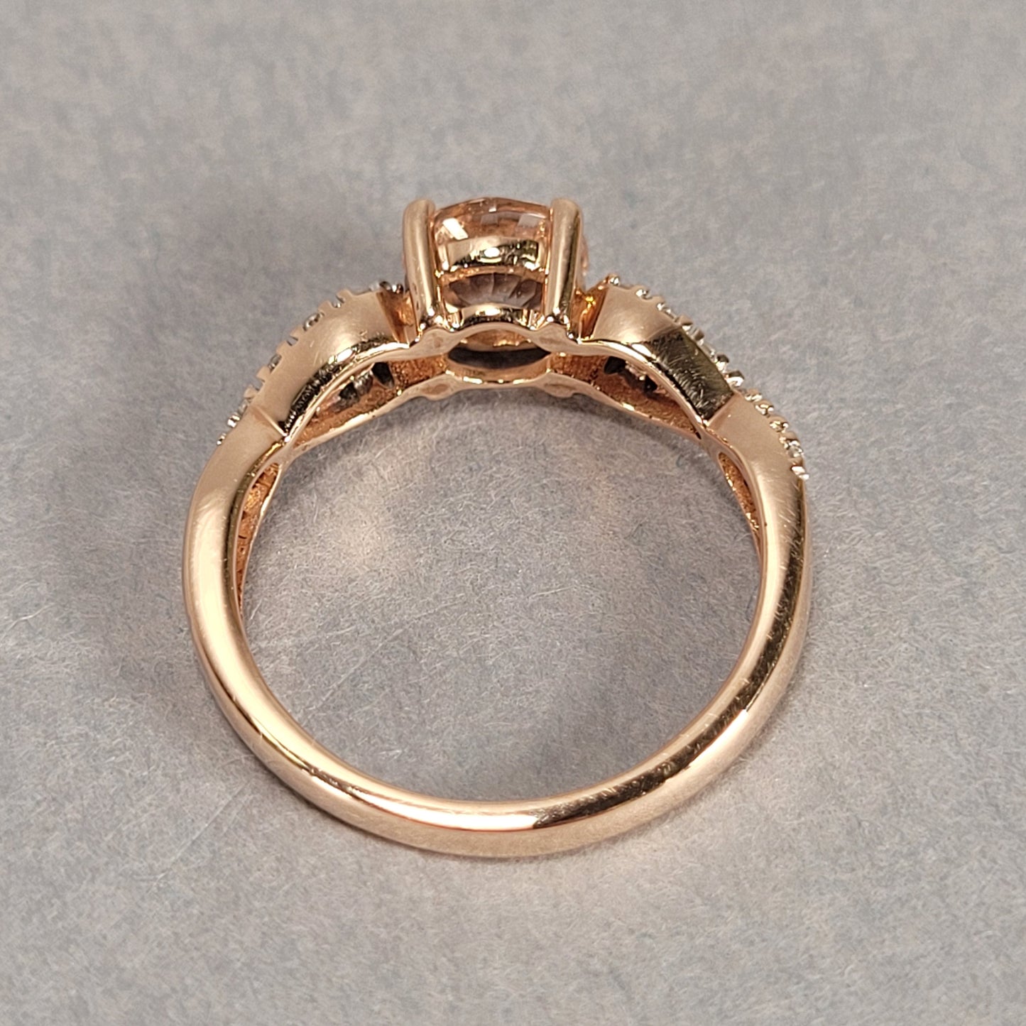10k Rose Gold Diamond & Tanzanite Ring 2.3g