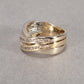 Lady's 14k 2 Tone Gold & Diamond Ring 6.8g