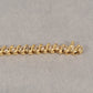10k Yellow Gold & White Topaz Bracelet 13.1g