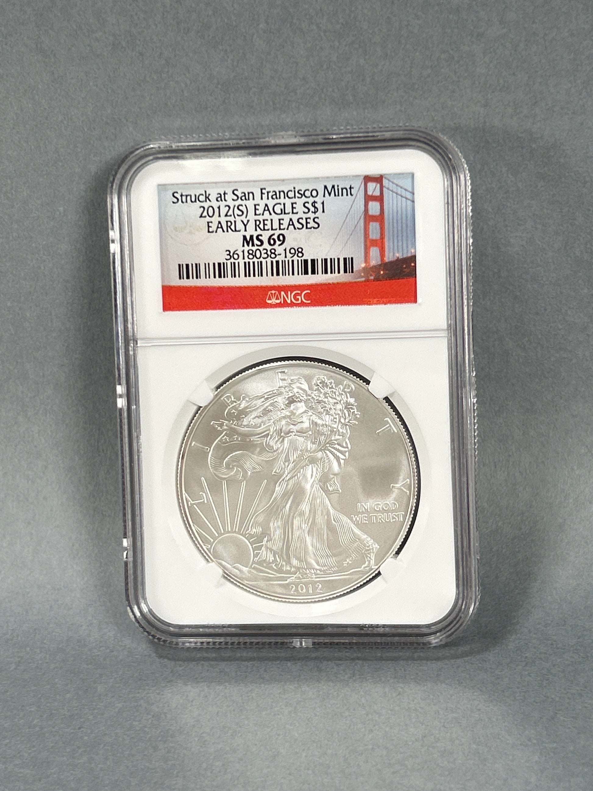 NGC Graded 2012 $1 Silver Eagle MS 69