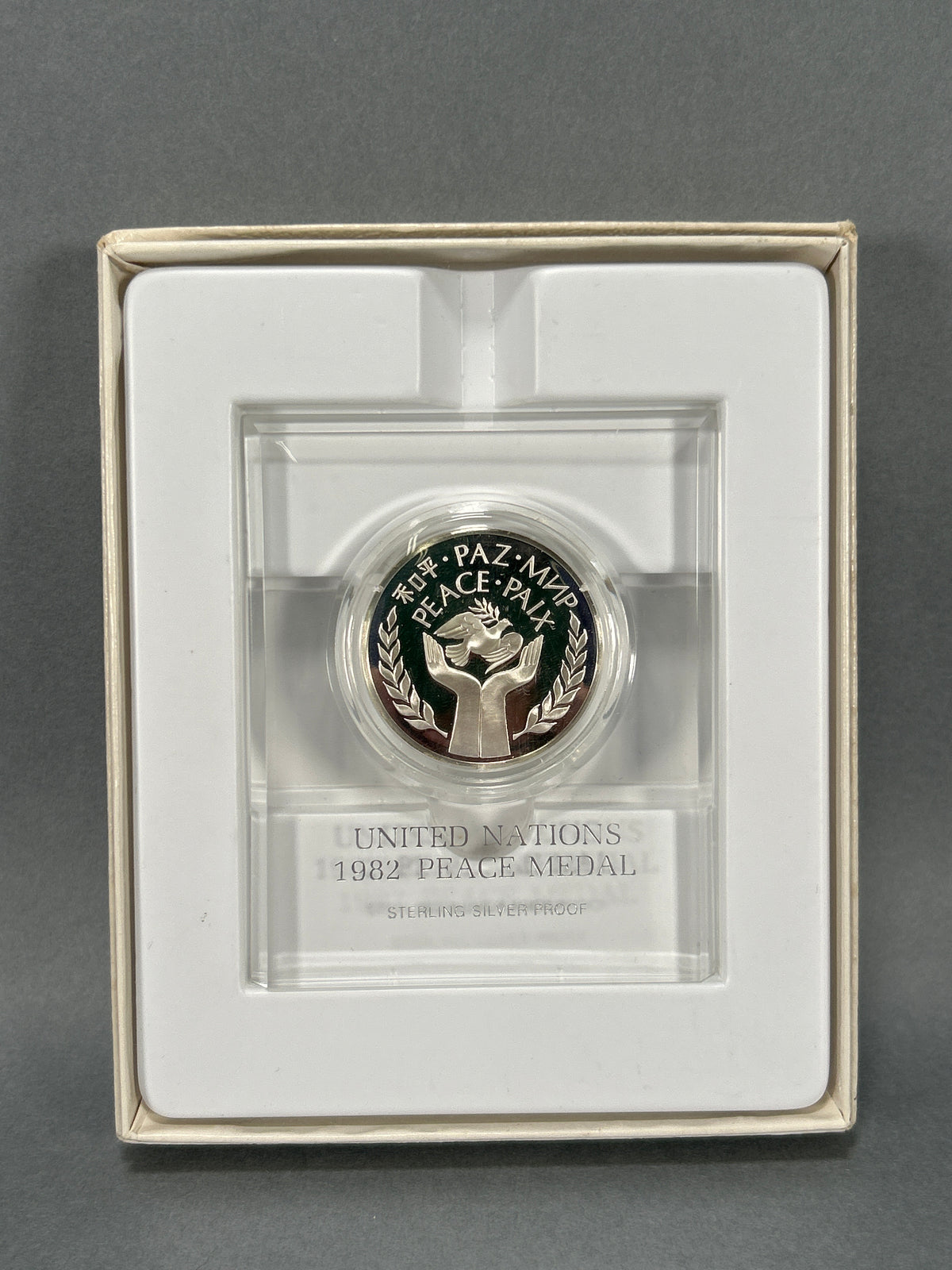 United Nations 1982 Peace Medal Sterling Silver Proof