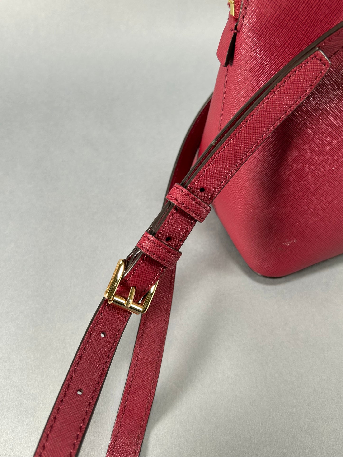 Michael Kors Cindy Saffiano Satchel Bag - Red