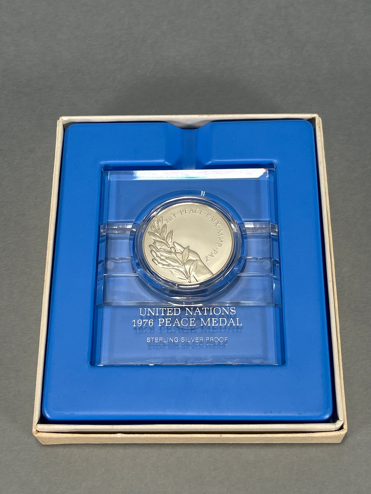 United Nations 1976 Peace Medal Sterling Silver Proof