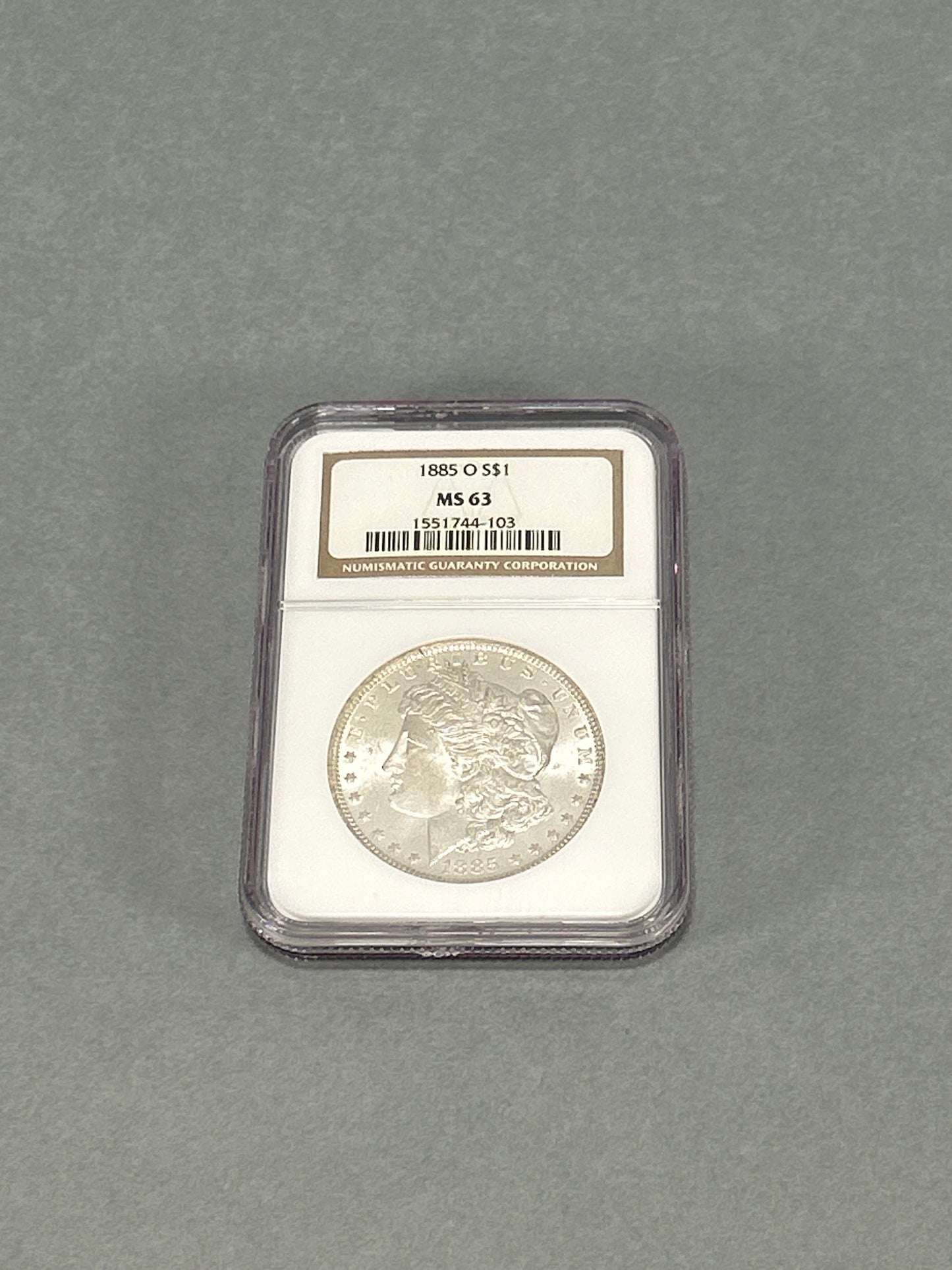 NGC Graded 1885-O Silver Morgan Dollar MS 63