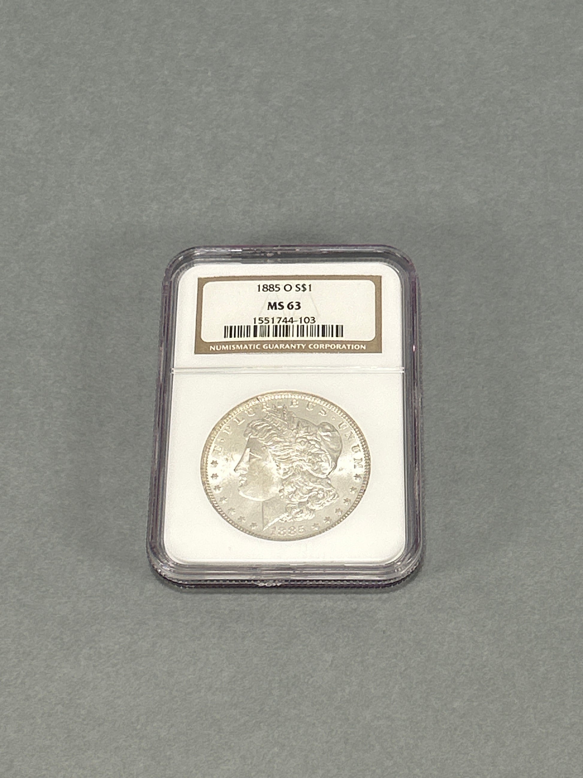 NGC Graded 1885-O Silver Morgan Dollar MS 63