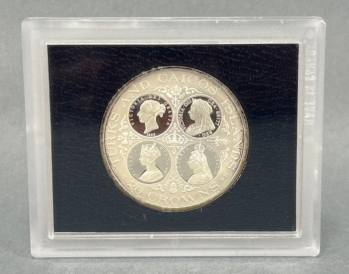 1976 Turks and Caicos 20 Crowns 1.15 oz Coin