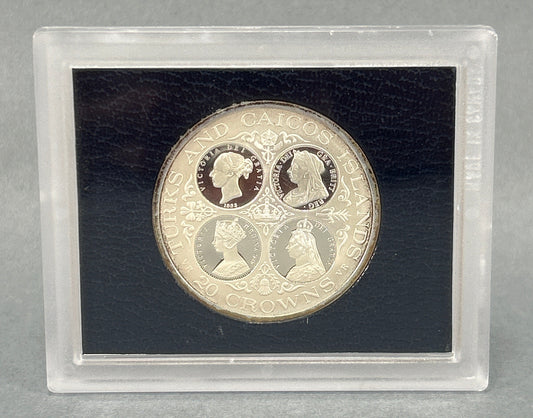1976 Turks and Caicos 20 Crowns 1.15 oz Coin