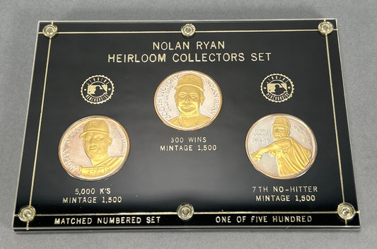 Nolan Ryan 3-Coin Silver Heirloom Collectors Set 1/500