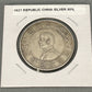 1927 Republic of China 90% Silver Coin