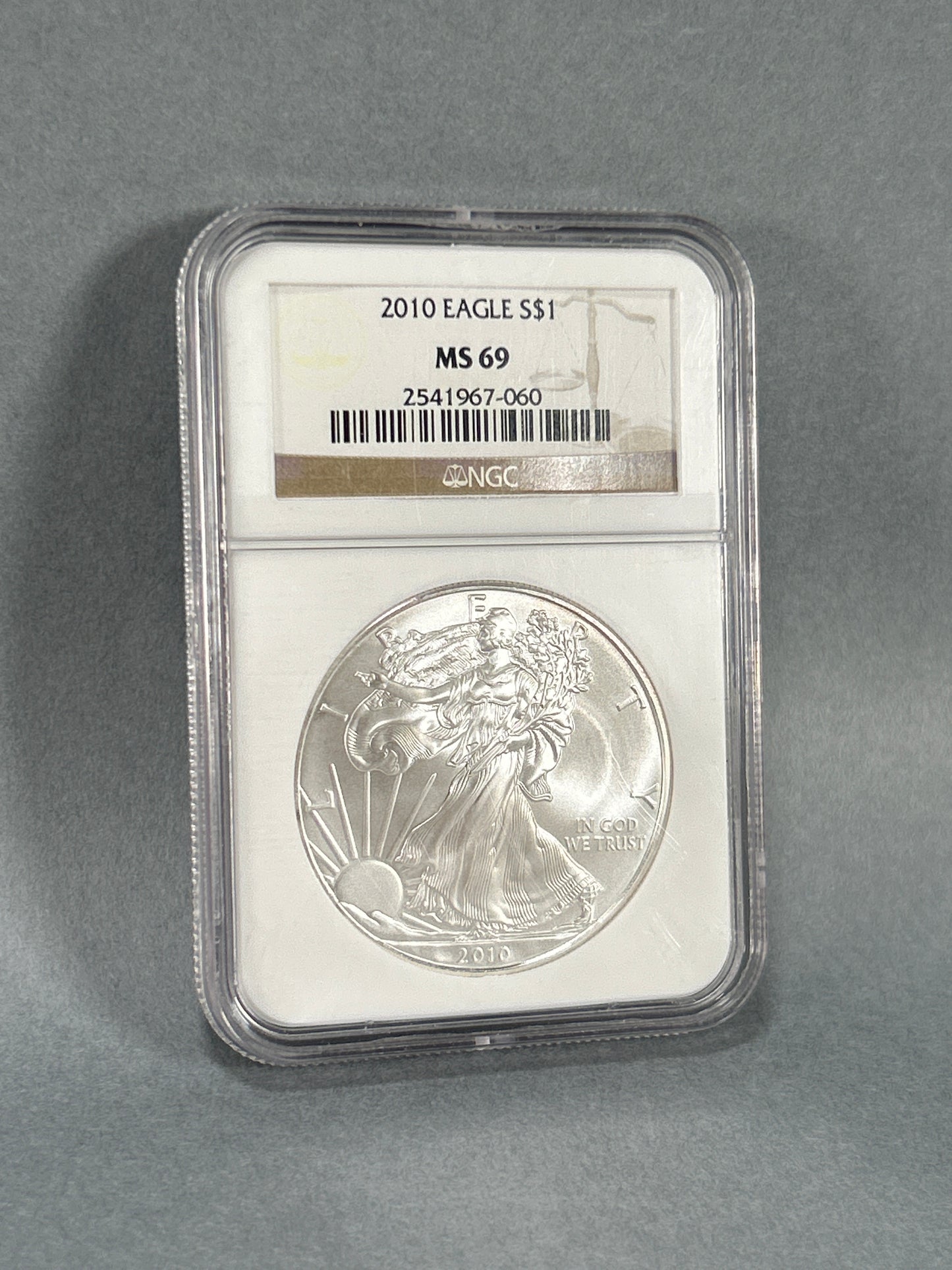 NGC Graded 2010 $1 Silver Eagle MS 69