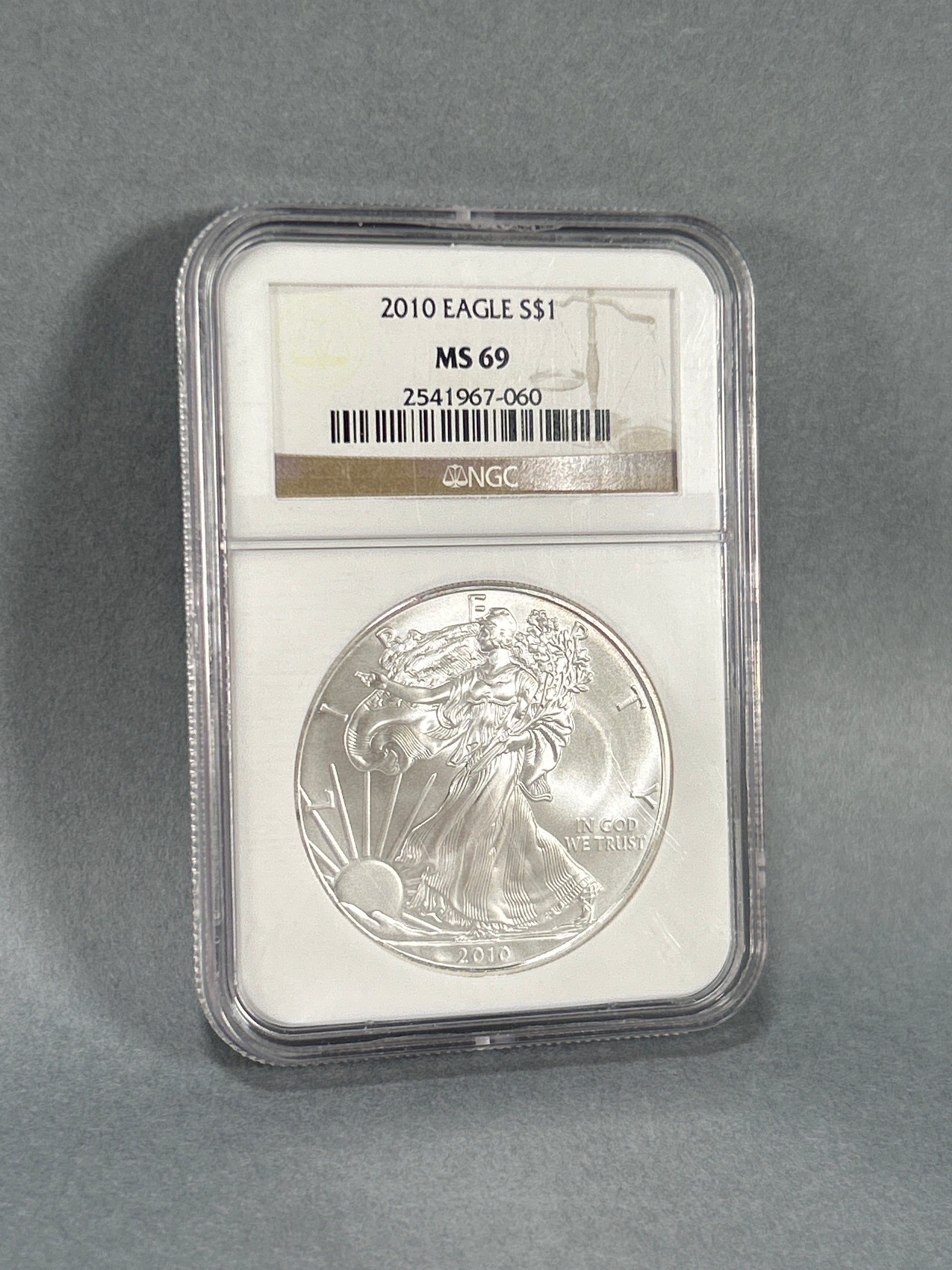 NGC Graded 2010 $1 Silver Eagle MS 69