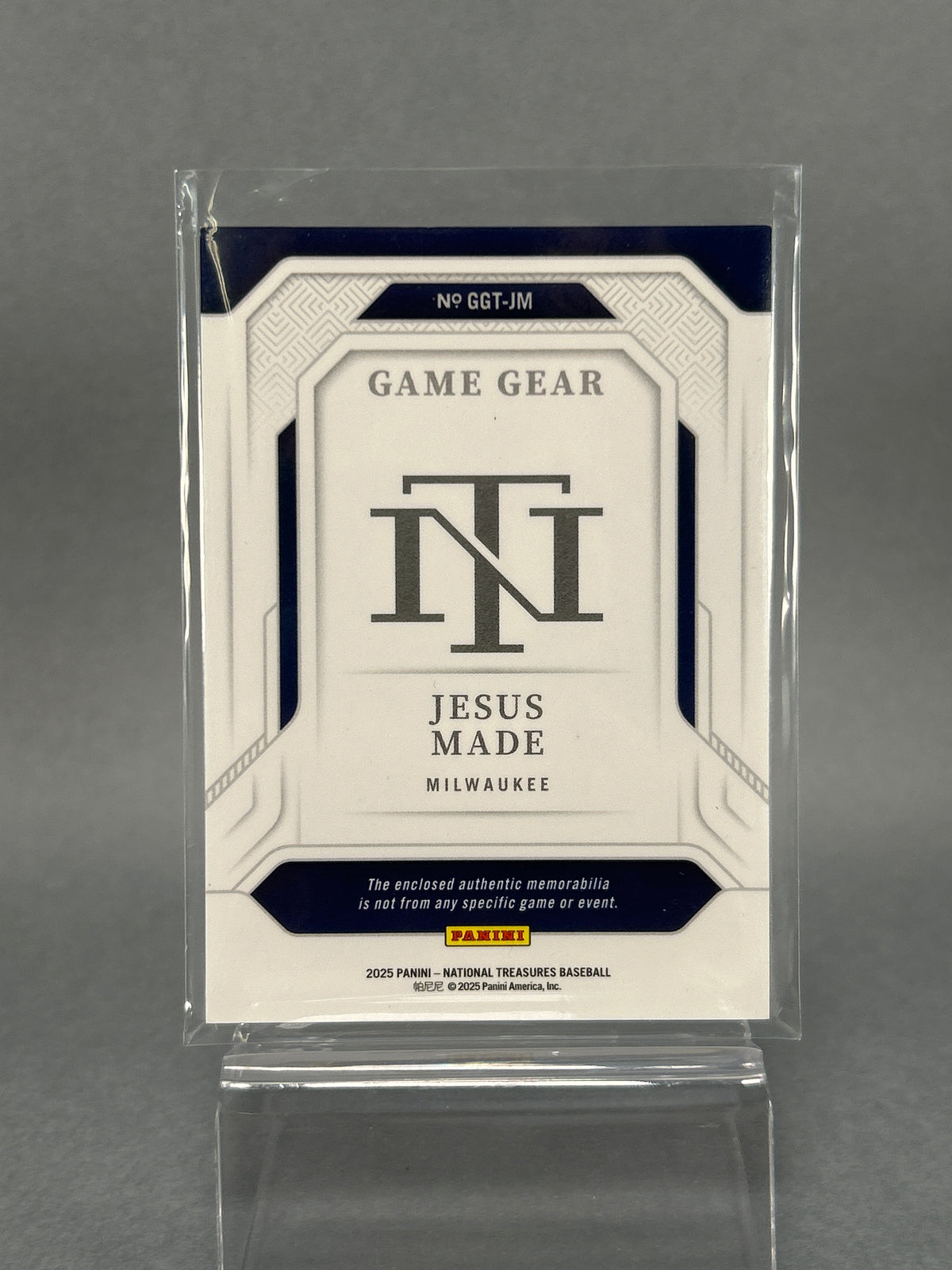 2025 Panini Jesus Made Game Gear 13/25 Triple Patch Card