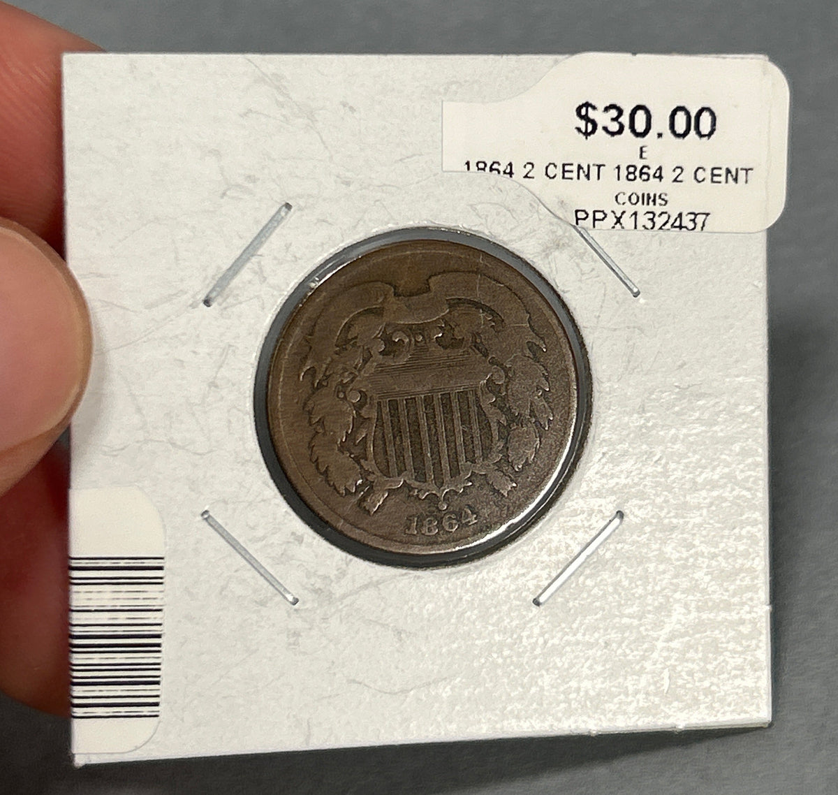 1864 2 Cent Coin