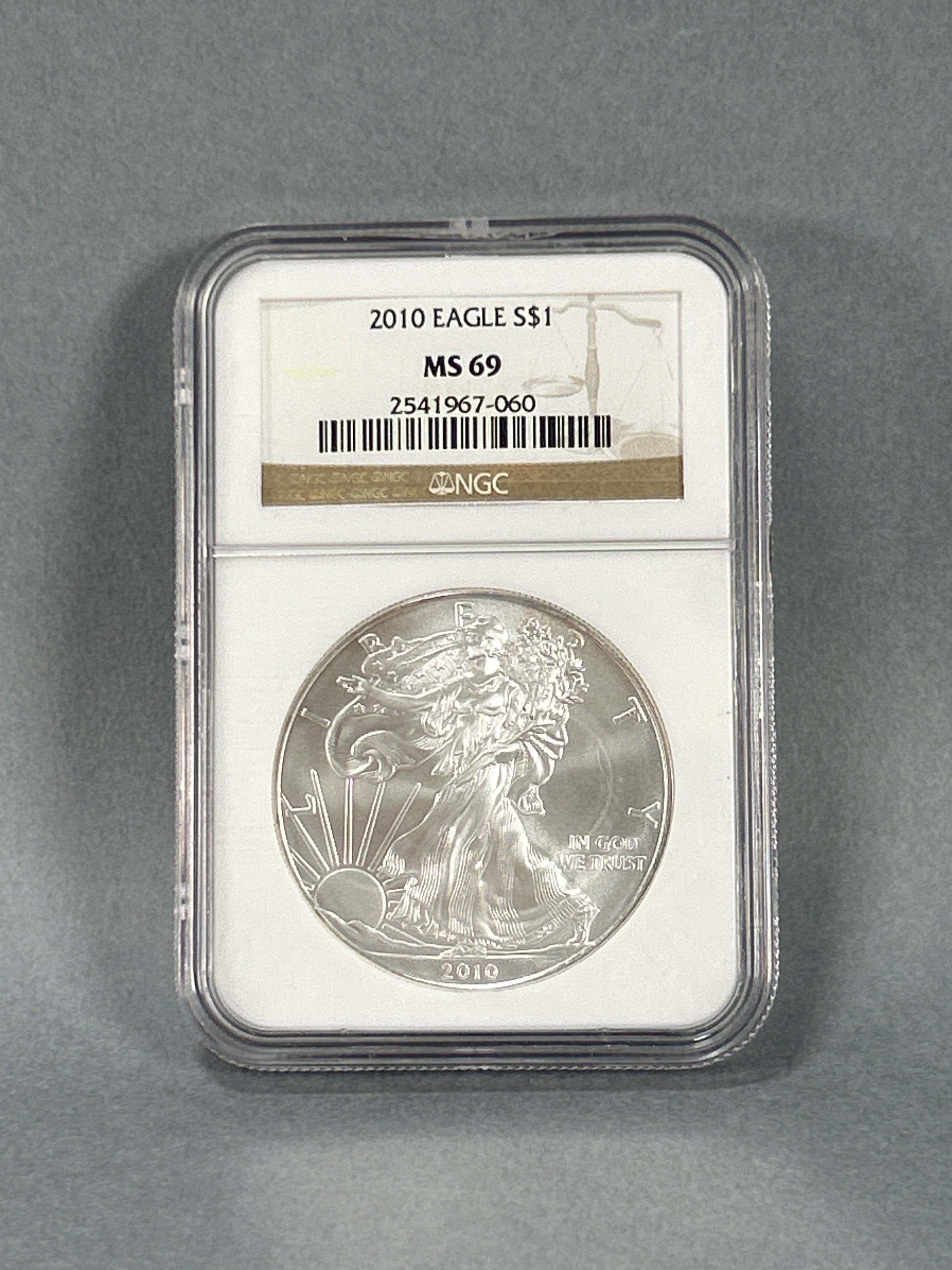NGC Graded 2010 $1 Silver Eagle MS 69
