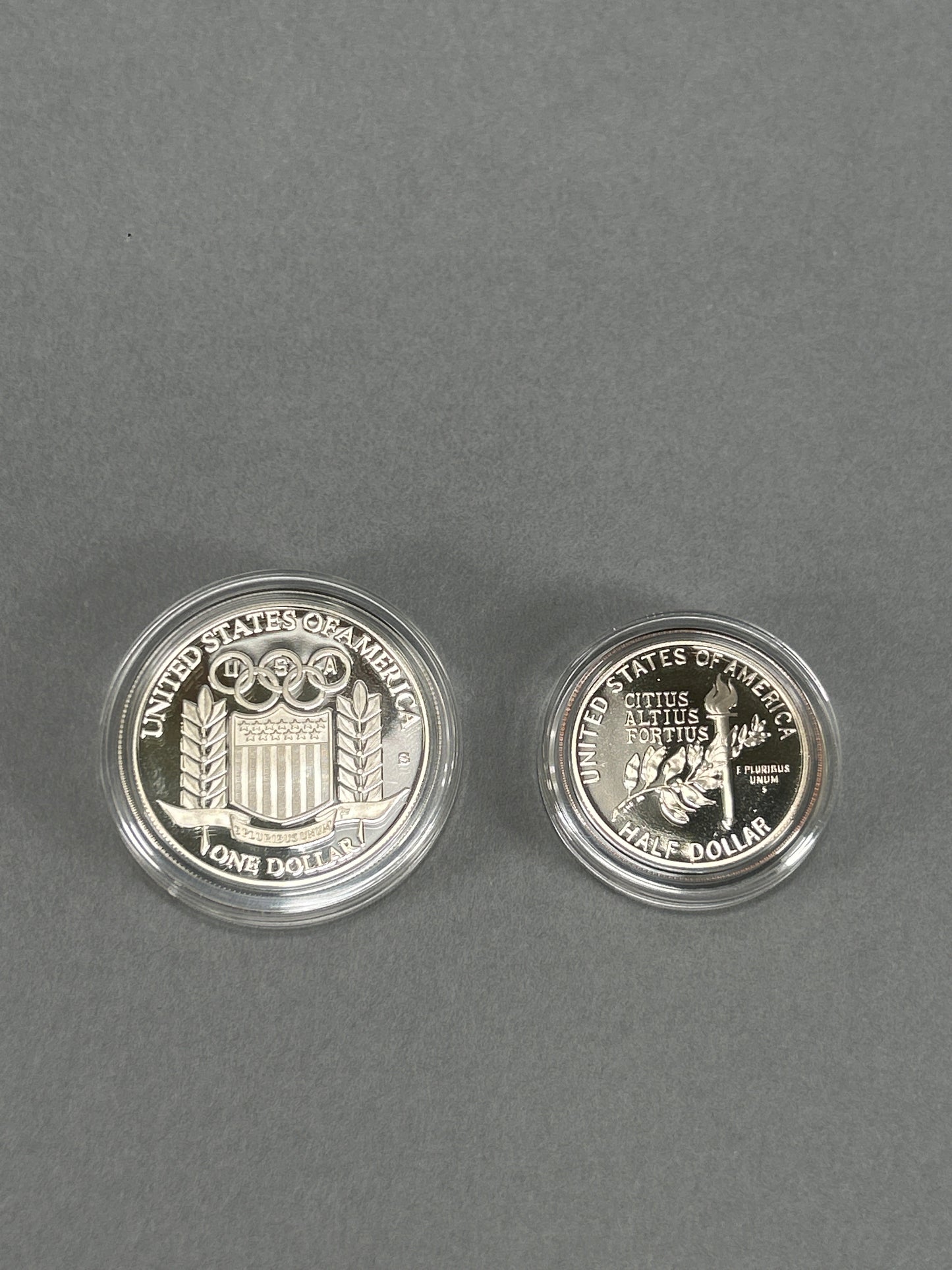 United States Mint 1992 Olympic Silver Coins (2)