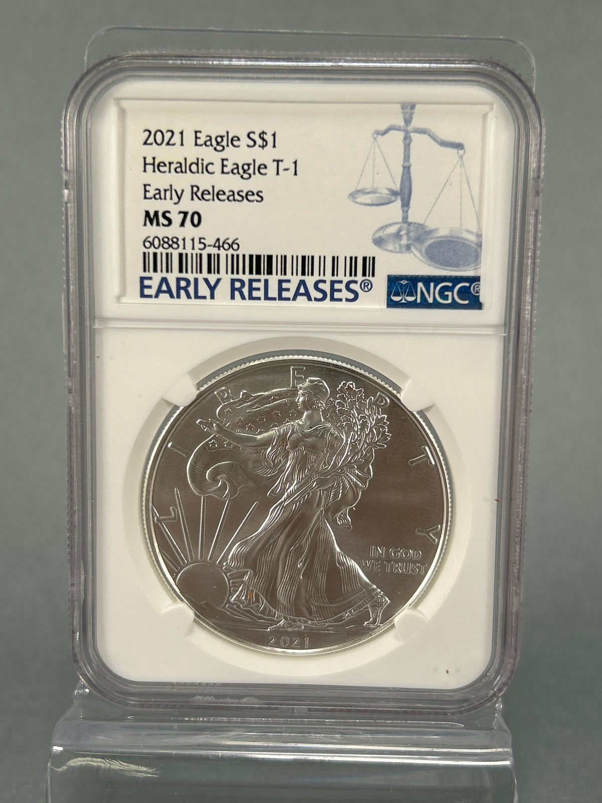 2021 Silver Eagle Heraldic Eagle T-1 NGC-MS 70