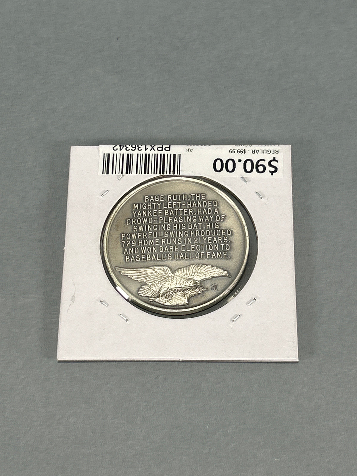 Sterling Silver Babe Ruth Coin