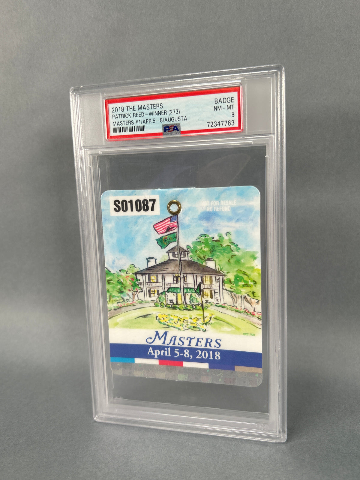 2018 The Masters Badge PSA 8