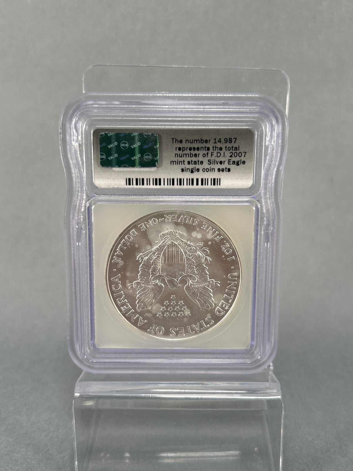 2007 Silver American Eagle ICG - MS70