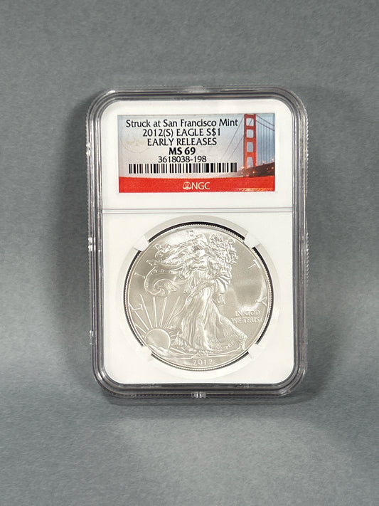 NGC Graded 2012 $1 Silver Eagle MS 69