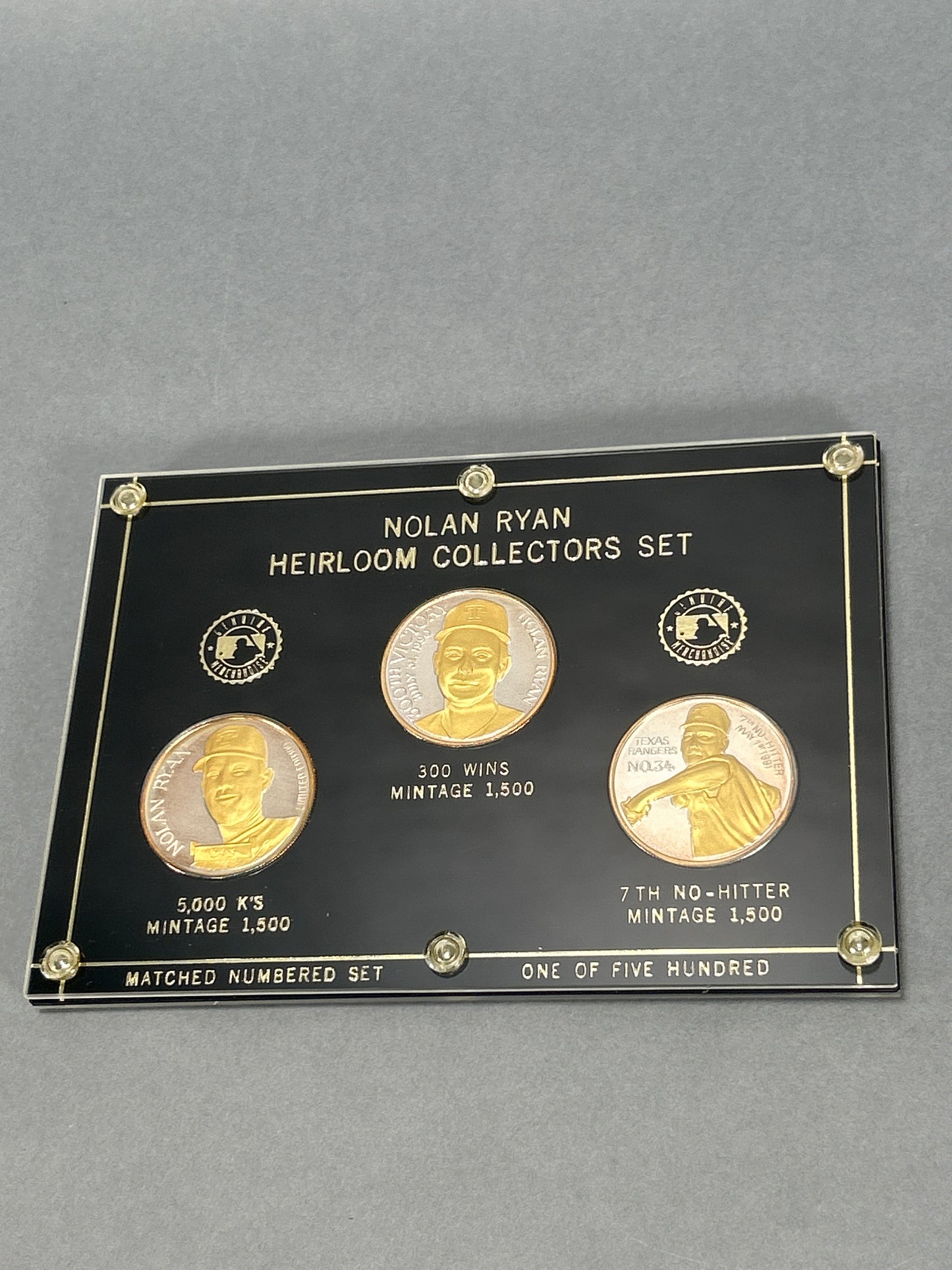 Nolan Ryan 3-Coin Silver Heirloom Collectors Set 1/500