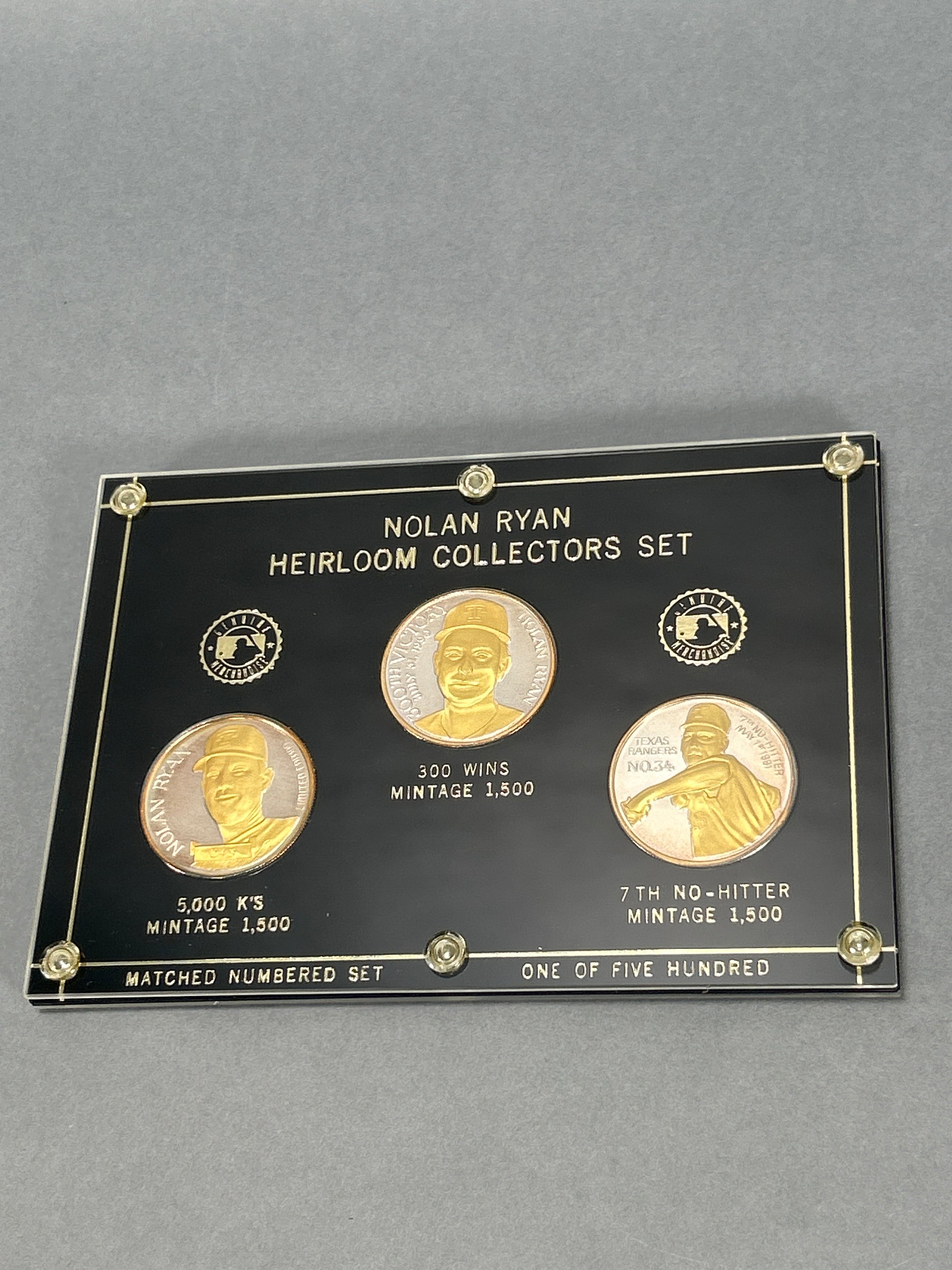 Nolan Ryan 3-Coin Silver Heirloom Collectors Set 1/500