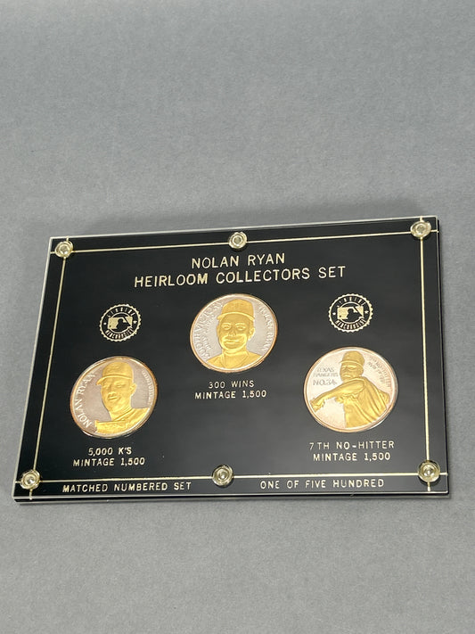 Nolan Ryan 3-Coin Silver Heirloom Collectors Set 1/500