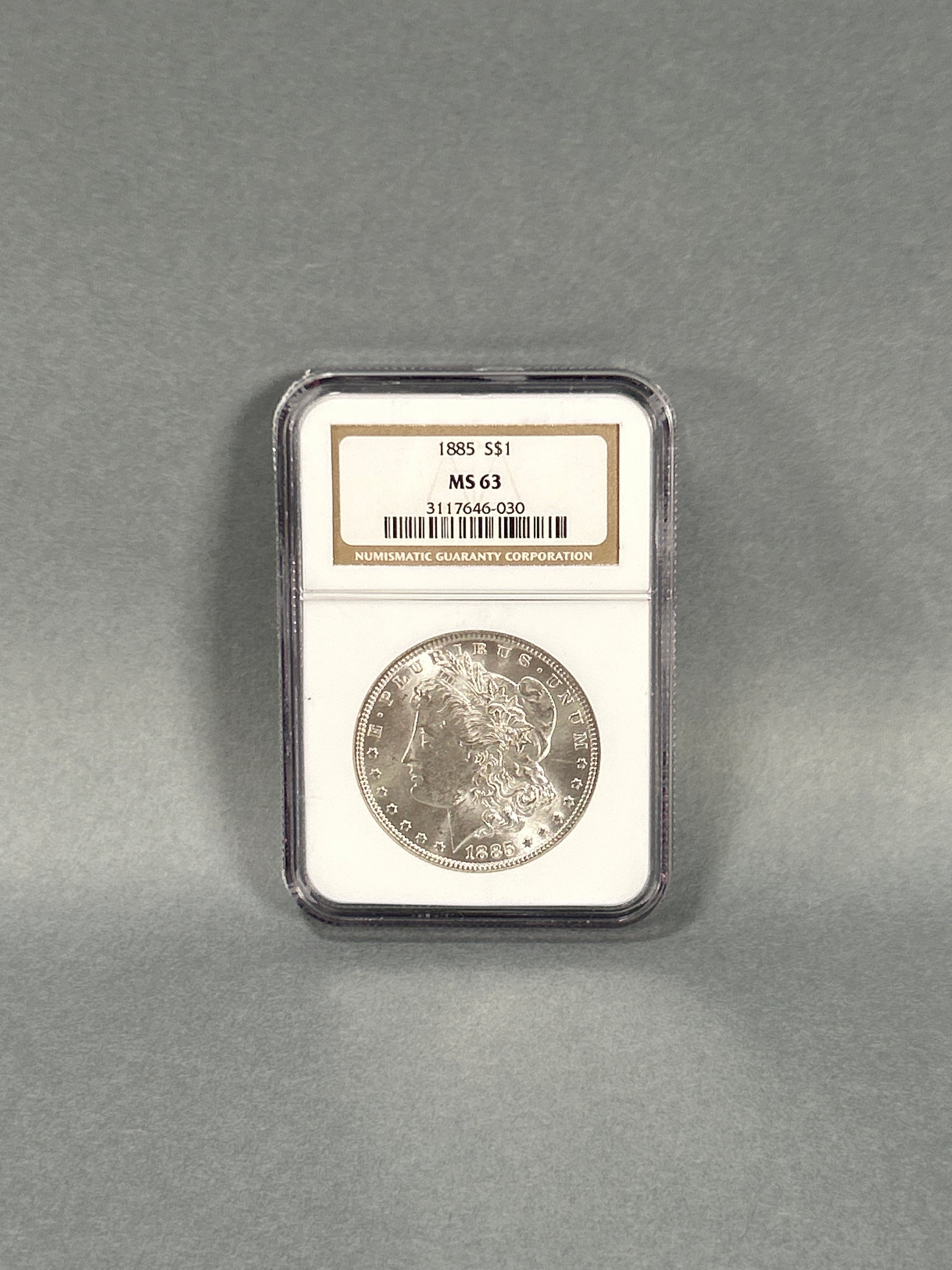 NGC Graded 1885 Silver Morgan Dollar MS 63