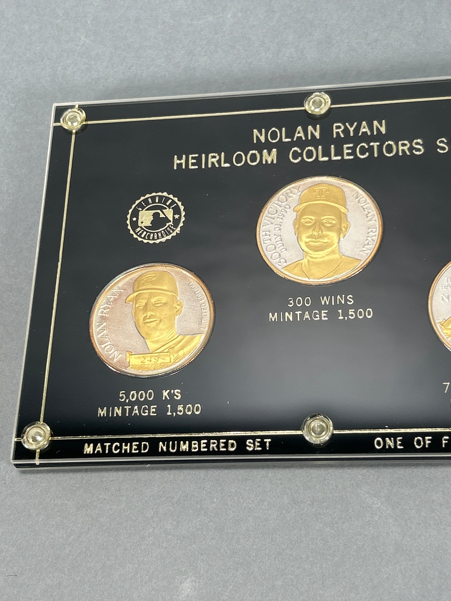 Nolan Ryan 3-Coin Silver Heirloom Collectors Set 1/500
