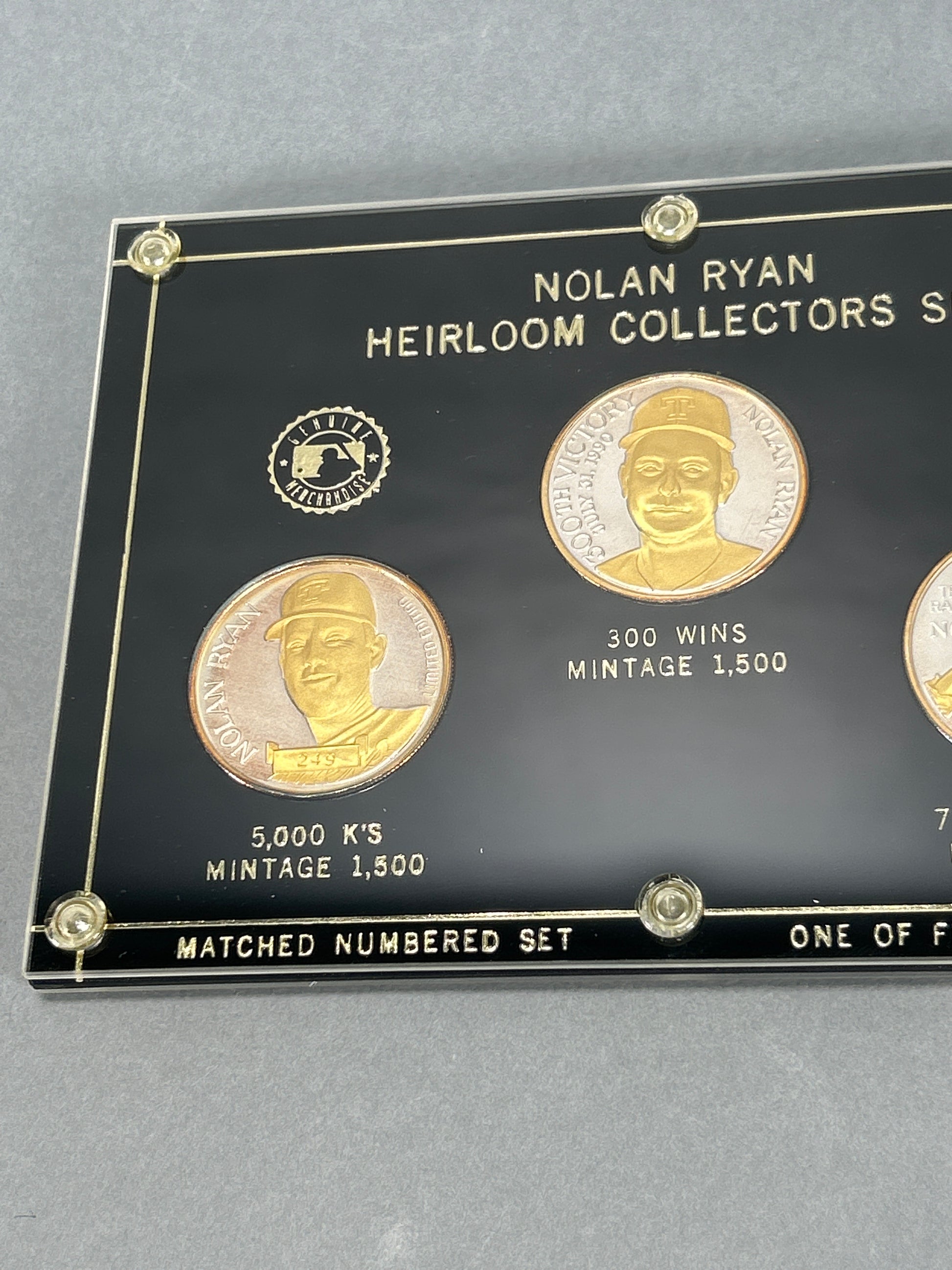 Nolan Ryan 3-Coin Silver Heirloom Collectors Set 1/500