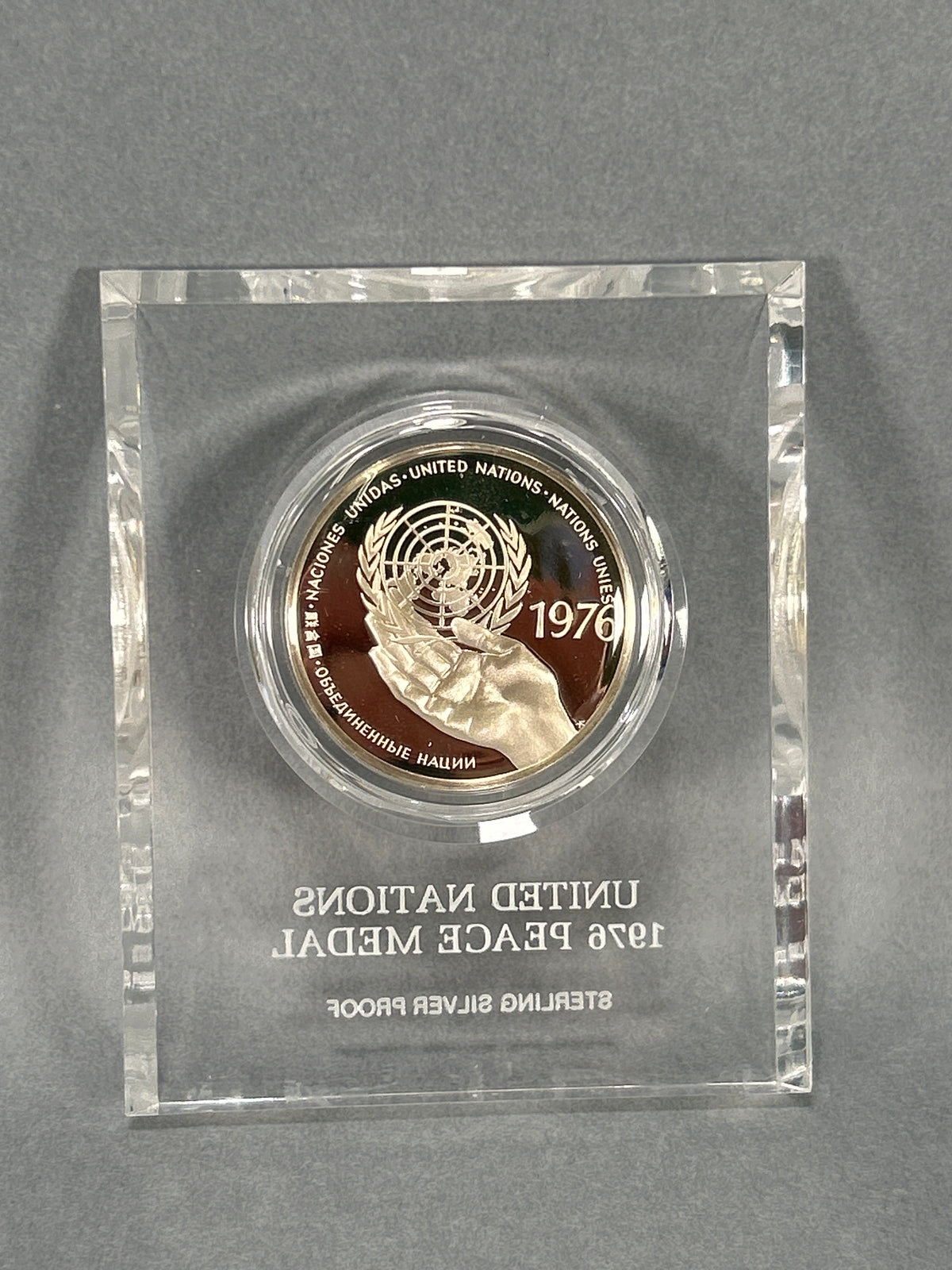 United Nations 1976 Peace Medal Sterling Silver Proof