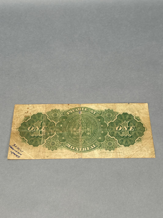 1878 Canada One Dollar Note