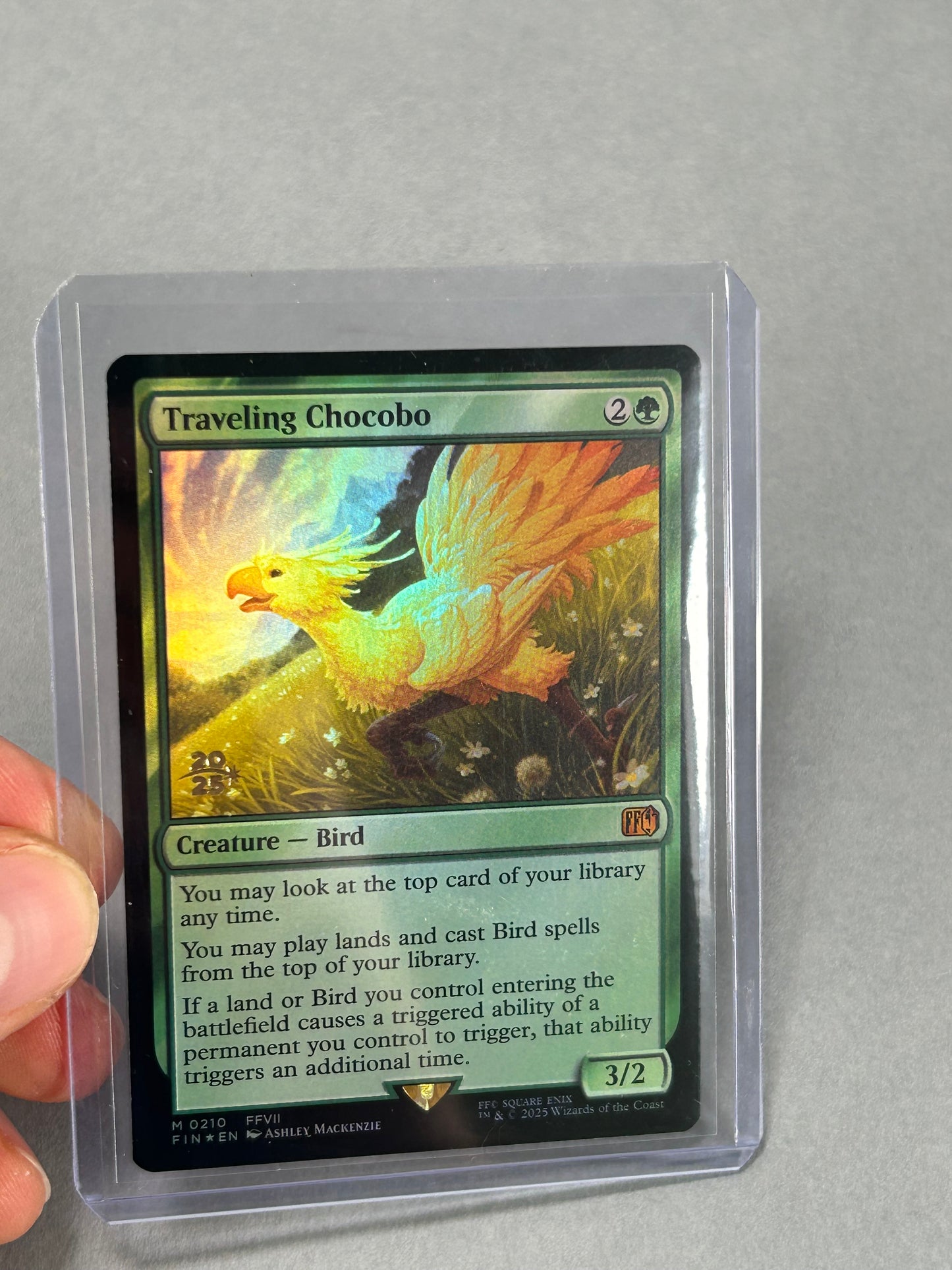 MTG Traveling Chocobo (Foil) | Final Fantasy VII | Magic: The Gathering #0210