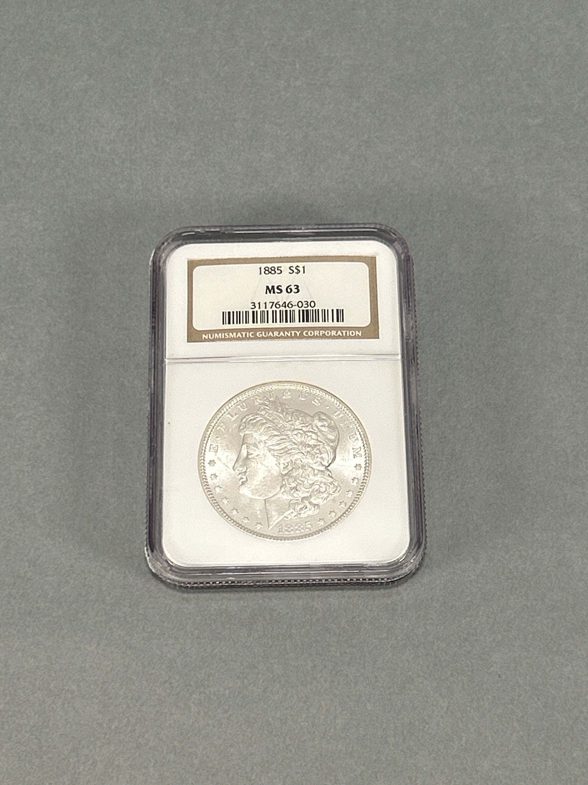 NGC Graded 1885 Silver Morgan Dollar MS 63