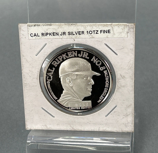 Cal Ripken Jr - Consecutive Games Leader 1 OTZ Fine Silver Coin