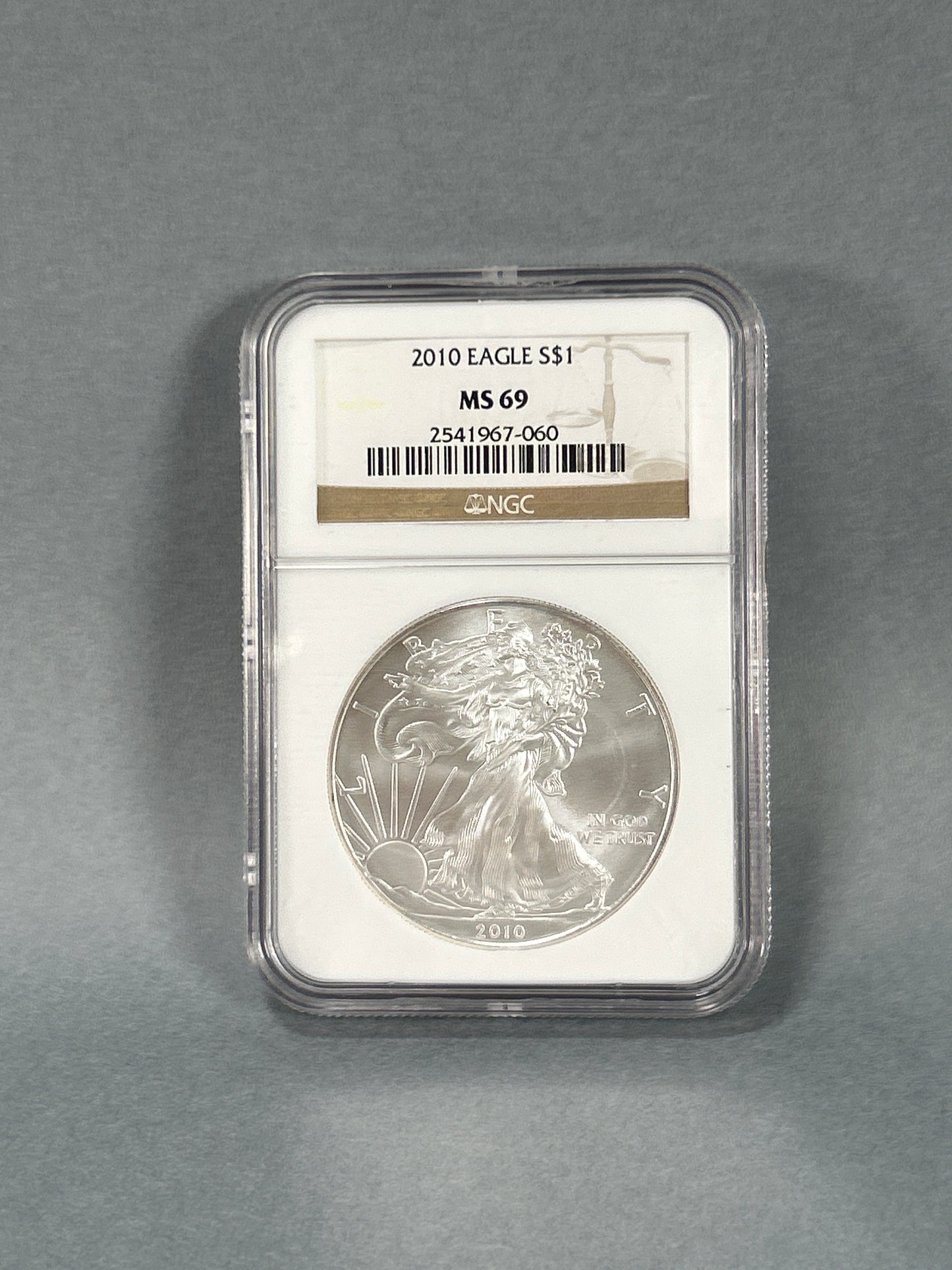 NGC Graded 2010 $1 Silver Eagle MS 69