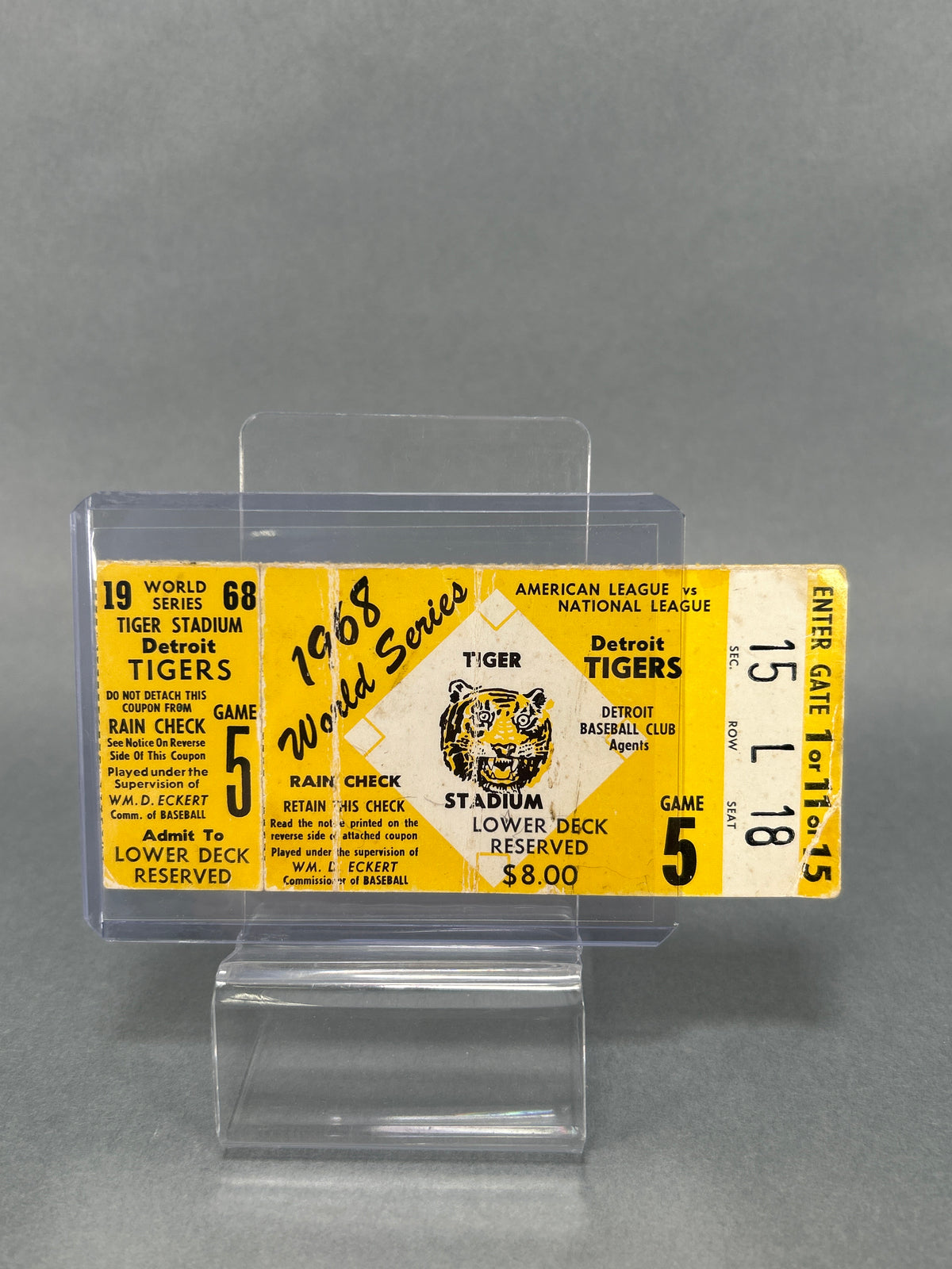 1968 MLB World Series Game 5 Ticket