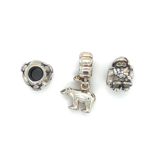 Authentic Pandora Christmas Bead Set (3 Beads)